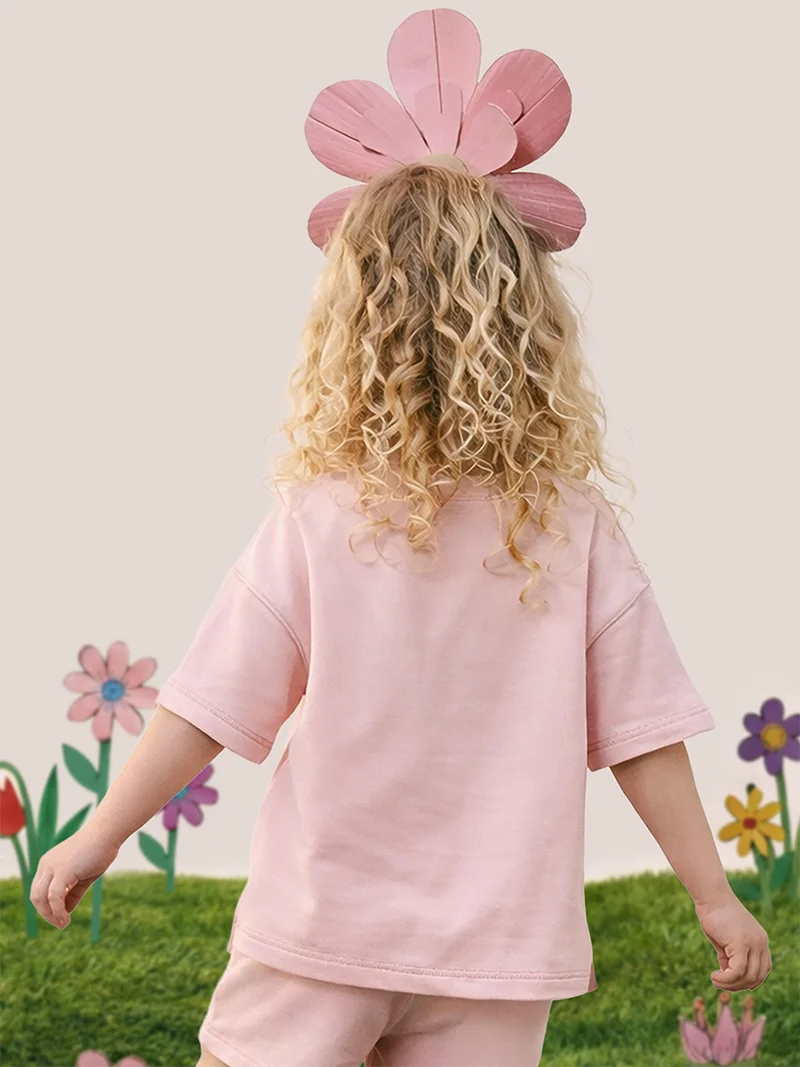 MSHB&G Girls Unisex T-shirt Pink Oversize